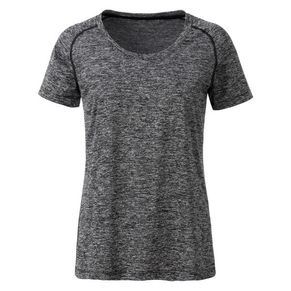 Sports T-Shirt Dame Sort/Melange